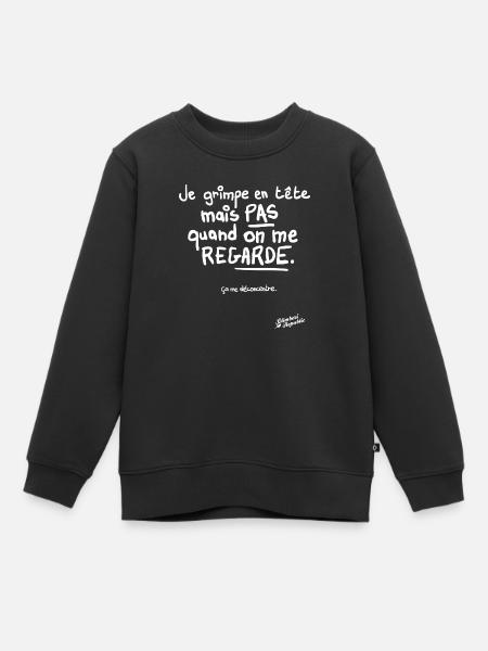 Je grimpe en tête - Sweat Premium enfant bio - noir