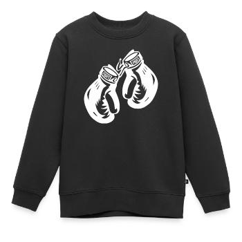 Boxhandschuhe - Kinder Premium Organic Sweatshirt - Schwarz - Vorne - AI Model Kid Female (0cm)