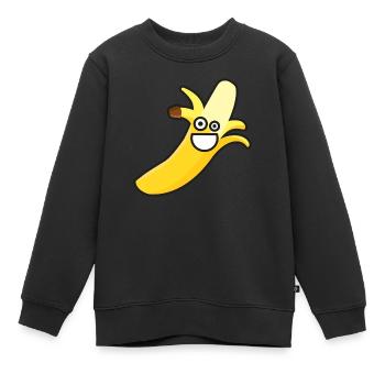 Banane - Kinder Premium Organic Sweatshirt - Schwarz - Vorne - AI Model Kid Female (0cm)
