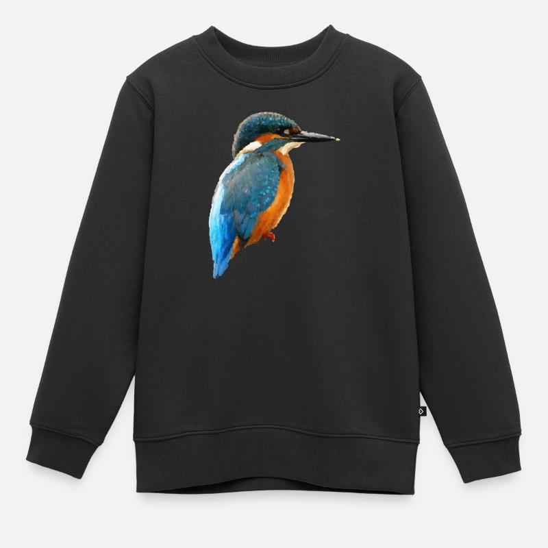 oiseau - Sweat Premium enfant bio - noir
