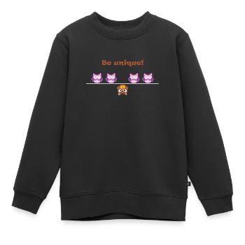 Be Different T-Shirt - Kinder Premium Organic Sweatshirt - Schwarz - Vorne - AI Model Kid Female (0cm)