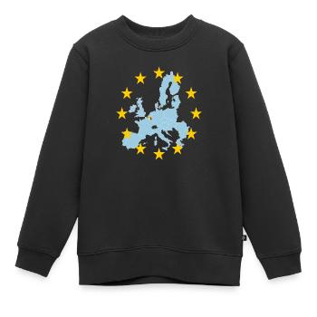 EU Belgium (EU Belgien) - Kinder Premium Organic Sweatshirt - Schwarz - Vorne - AI Model Kid Female (0cm)