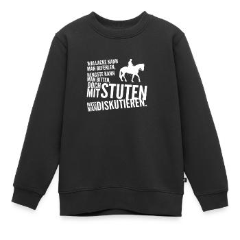 Pferdeliebe - Kinder Premium Organic Sweatshirt - Schwarz - Vorne - AI Model Kid Female (0cm)