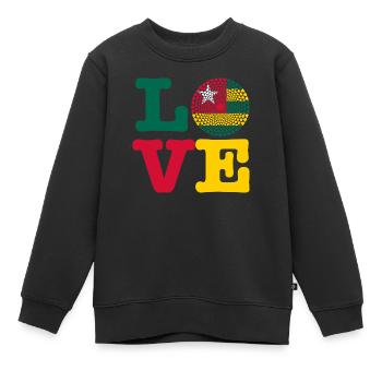 TOGO COEUR - Sweat Premium enfant bio - noir - Devant - AI Model Kid Female (0cm)