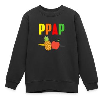 stylo pomme ananas stylo stylo pomme PinePineapple - Sweat Premium enfant bio - noir - Devant - AI Model Kid Female (0cm)