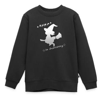 Hexe in Ausbildung Kinder Bio Shirt - Kinder Premium Organic Sweatshirt - Schwarz - Vorne - AI Model Kid Female (0cm)