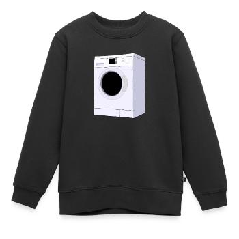 Waschmaschine - Kinder Premium Organic Sweatshirt - Schwarz - Vorne - AI Model Kid Female (0cm)