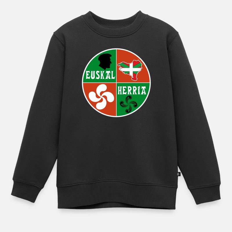 Pays Basque - Sweat Premium enfant bio - noir