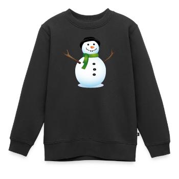 homme de neige - Sweat Premium enfant bio - noir - Devant - AI Model Kid Female (0cm)