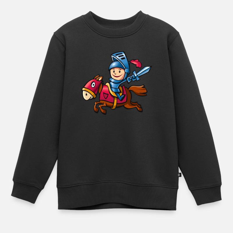vl078b_ritter_4c - Sweat Premium enfant bio - noir