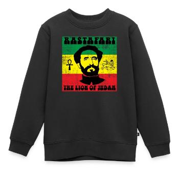 Reggae eu - Kids Premium Organic Sweatshirt - black - Front - AI Model Kid Female (0cm)