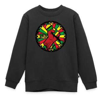 Reggae eu - Kids Premium Organic Sweatshirt - black - Front - AI Model Kid Female (0cm)
