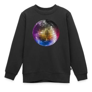 Diskokugel Mirrorball farbig - Kinder Premium Organic Sweatshirt - Schwarz - Vorne - AI Model Kid Female (0cm)