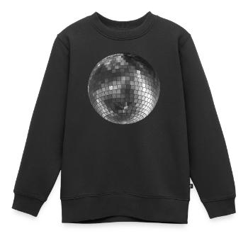 Diskokugel Mirrorball silber - Kinder Premium Organic Sweatshirt - Schwarz - Vorne - AI Model Kid Female (0cm)
