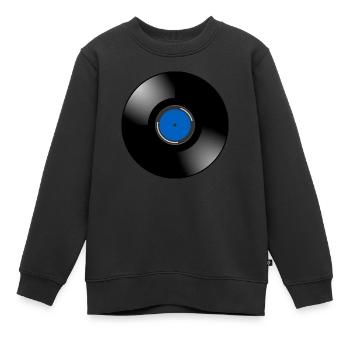 Schallplatte - Kinder Premium Organic Sweatshirt - Schwarz - Vorne - AI Model Kid Female (0cm)