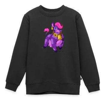 Milky Cow - Sweat Premium enfant bio - noir - Devant - AI Model Kid Female (0cm)