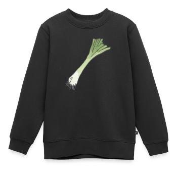 Lauchzwiebel mit Wurzel - Kinder Premium Organic Sweatshirt - Schwarz - Vorne - AI Model Kid Female (0cm)