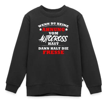 keine Ahnung vom AUTOCROSS - Kinder Premium Organic Sweatshirt - Schwarz - Vorne - AI Model Kid Female (0cm)