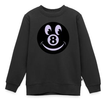 8 ball smiley vecto - Kinder Premium Organic Sweatshirt - Schwarz - Vorne - AI Model Kid Female (0cm)