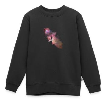 Starry universe painter Supernova Stars 01 - Kids Premium Organic Sweatshirt - black - Front - AI Model Kid Female (0cm)