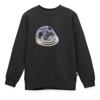 Sceau maladroit - Sweat Premium enfant bio - noir - Devant - AI Model Kid Female (0cm)