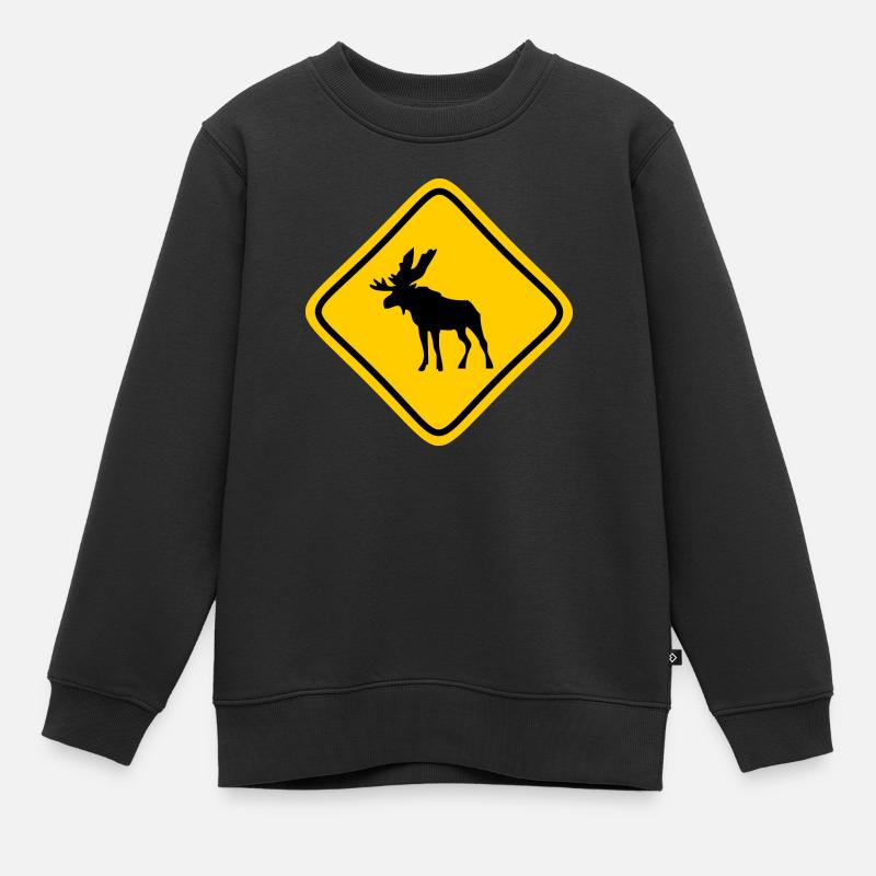 Caribou - Sweat Premium enfant bio - noir