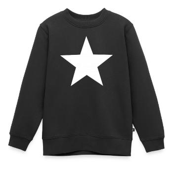 Star-star white - Kinder Premium Organic Sweatshirt - Schwarz - Vorne - AI Model Kid Female (0cm)