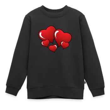Hearts de - Kinder Premium Organic Sweatshirt - Schwarz - Vorne - AI Model Kid Female (0cm)
