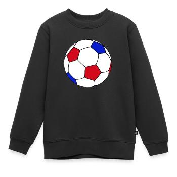 Ballon de foot France - Sweat Premium enfant bio - noir - Devant - AI Model Kid Female (0cm)