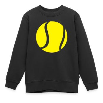 Tennisball, Tennis - Kinder Premium Organic Sweatshirt - Schwarz - Vorne - AI Model Kid Female (0cm)