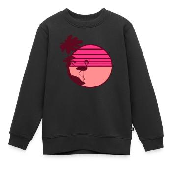 soleil d'été plage palm island vacances de vacances mee - Sweat Premium enfant bio - noir - Devant - AI Model Kid Female (0cm)