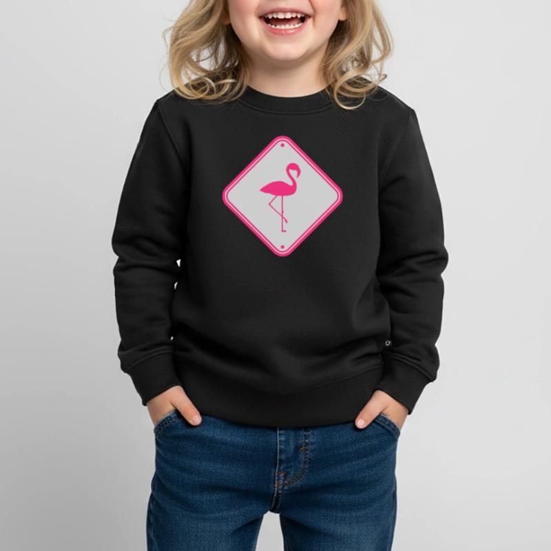 warning note caution caution shield danger fla Kids Premium Organic Sweatshirt