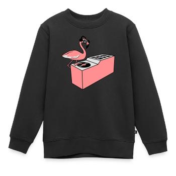 mixeur vinyle raccrocher dj fête alors fêter - Sweat Premium enfant bio - noir - Devant - AI Model Kid Female (0cm)