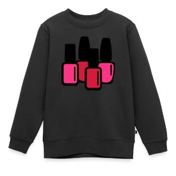 Vernis à ongles - Sweat Premium enfant bio - noir - Devant - AI Model Kid Female (0cm)