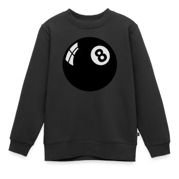 eight_ball__f2 - Sweat Premium enfant bio - noir - Devant - AI Model Kid Female (0cm)