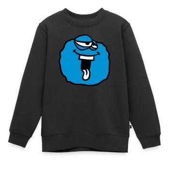 cercle de balle autour du visage de rire monstre de tête drôle - Sweat Premium enfant bio - noir - Devant - AI Model Kid Female (0cm)
