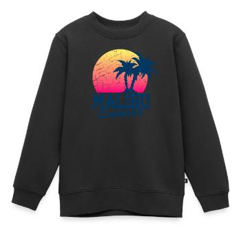 Malibu Sunset Porté - Sweat Premium enfant bio - noir - Devant - AI Model Kid Female (0cm)