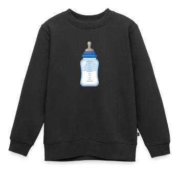 bouteille de lait - Sweat Premium enfant bio - noir - Devant - AI Model Kid Female (0cm)