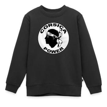 Korsika Strom - Kinder Premium Organic Sweatshirt - Schwarz - Vorne - AI Model Kid Female (0cm)