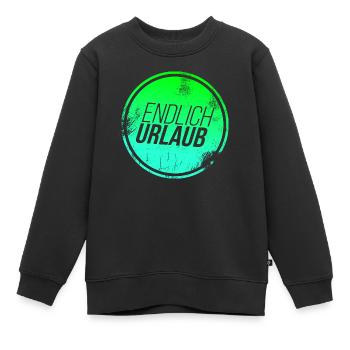 Urlaub - Kinder Premium Organic Sweatshirt - Schwarz - Vorne - AI Model Kid Female (0cm)