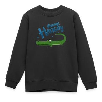 Always Hangry - Kinder Premium Organic Sweatshirt - Schwarz - Vorne - AI Model Kid Female (0cm)