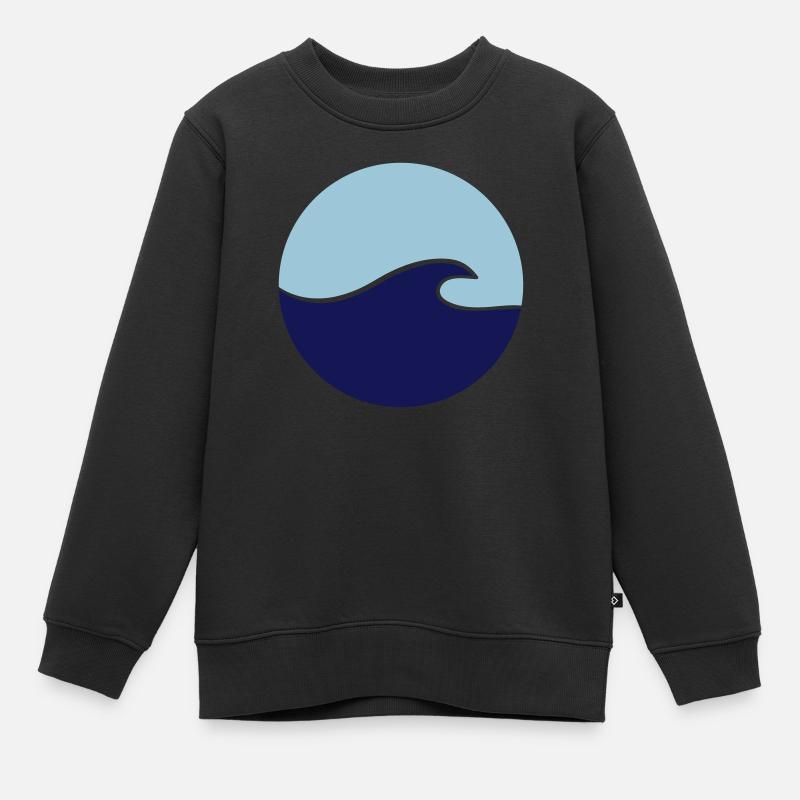 Vague - Sweat Premium enfant bio - noir