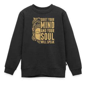 L’ de l’hindouisme parle bouddhiste Cooles - Sweat Premium enfant bio - noir - Devant - AI Model Kid Female (0cm)