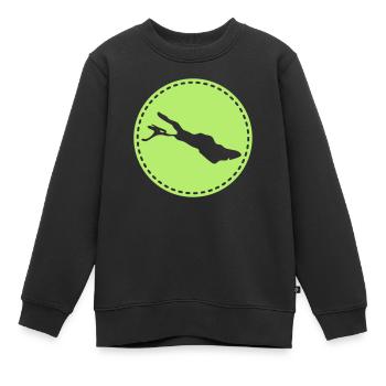 Bodensee - Kinder Premium Organic Sweatshirt - Schwarz - Vorne - AI Model Kid Female (0cm)