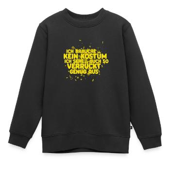 Karneval Kostüm - Kinder Premium Organic Sweatshirt - Schwarz - Vorne - AI Model Kid Female (0cm)