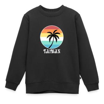 Taiwan - Kinder Premium Organic Sweatshirt - Schwarz - Vorne - AI Model Kid Female (0cm)