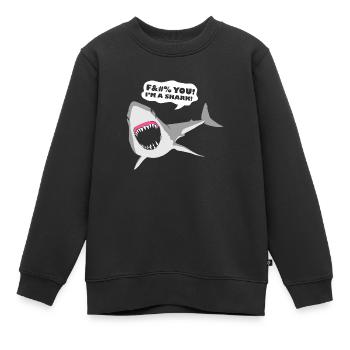 Je suis un requin! - Sweat Premium enfant bio - noir - Devant - AI Model Kid Female (0cm)