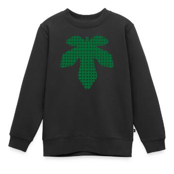 Fig leaf - Sweat Premium enfant bio - noir - Devant - AI Model Kid Female (0cm)