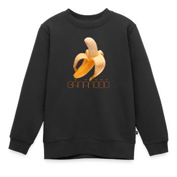 banane - Sweat Premium enfant bio - noir - Devant - AI Model Kid Female (0cm)