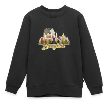 Bangkok 5 ans - Sweat Premium enfant bio - noir - Devant - AI Model Kid Female (0cm)